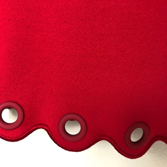 J Crew Red Scalloped Sleeveless Top Size 12 Petite - Picture 6 of 7
